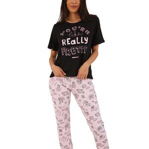 Munki Munki Womens Mean Girls Really Pretty Printed Pajama Top Only,1-Piece
